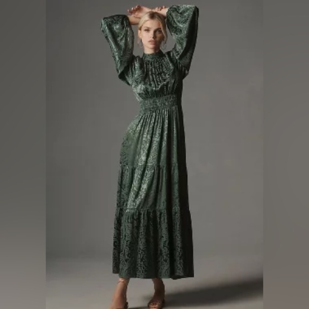 Anthropologie Somerset long sleeve mock neck maxi.